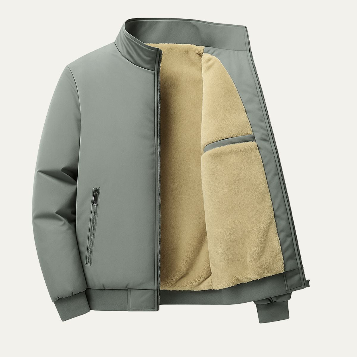 Men's Waterproof Fleece Jacket Windbreaker