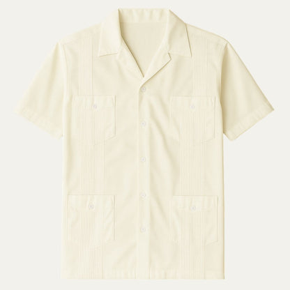Calderon Men's Linen Cuban Shirt - VibreMode