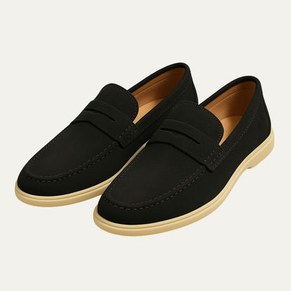 Men's Suede Penny Loafers Slip-On Comfort Shoes