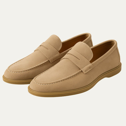 Men's Suede Penny Loafers Slip-On Comfort Shoes - VibreMode