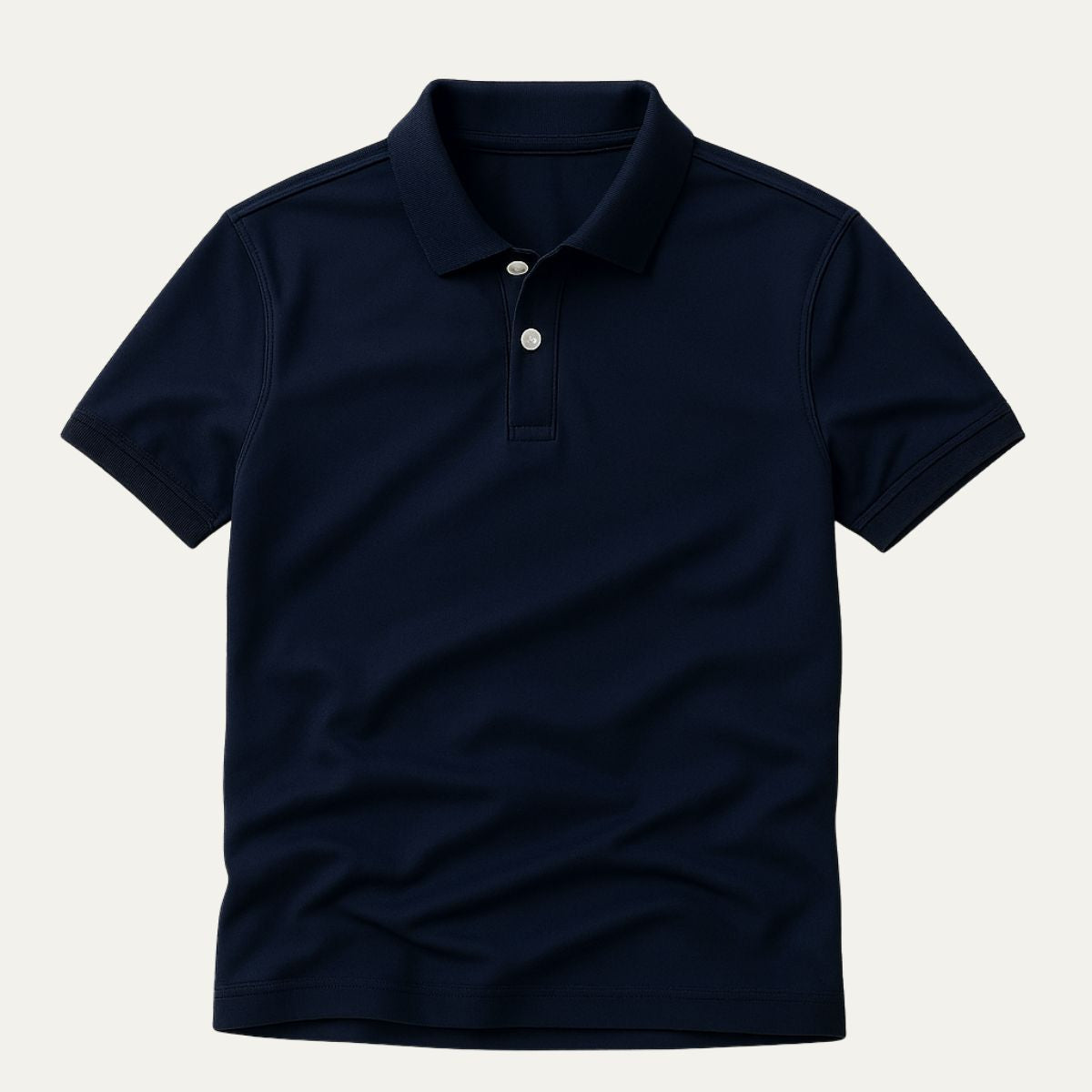 Men's Navy Blue Polo Shirt Cotton Classic Fit - VibreMode