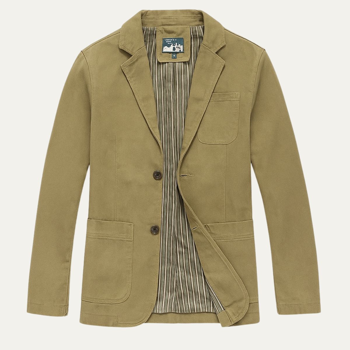 Men's Cotton Blazer Windbreaker With Pockets - VibreMode