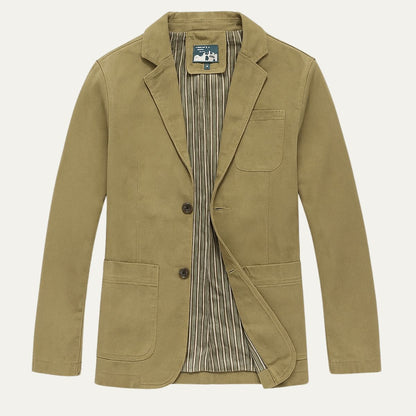 Men's Cotton Blazer Windbreaker With Pockets - VibreMode