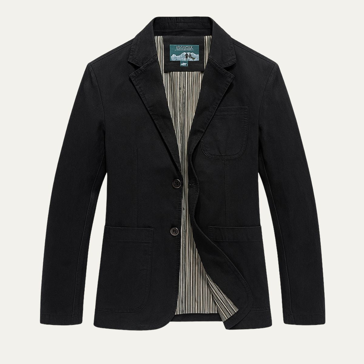 Men's Cotton Blazer Windbreaker With Pockets