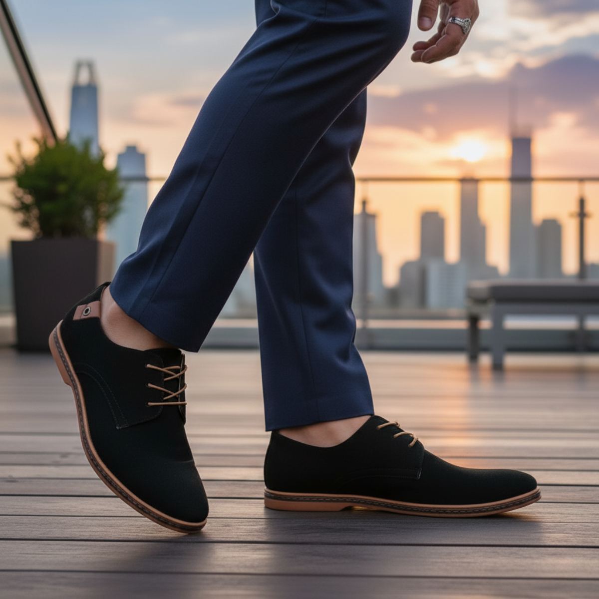 Devon Men's Suede Derby Shoes Classic Style