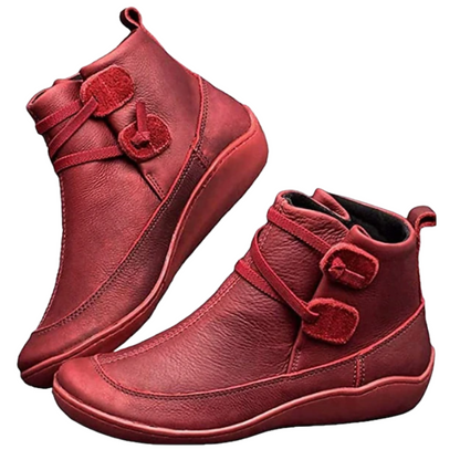 Women's Waterproof Ankle Boots Adjustable Comfort Sole Black