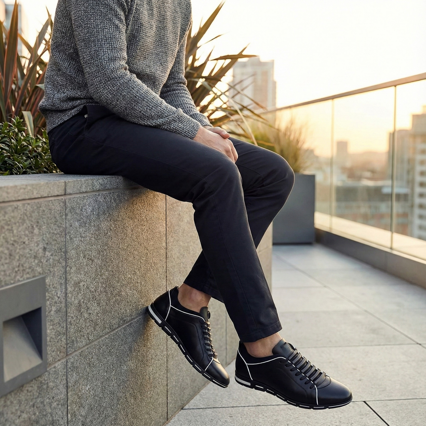 Classic Mens Leather Comfort Shoes