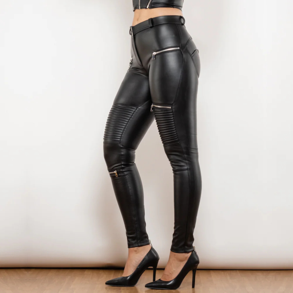 Women's Slim Fit Faux Leather Pants