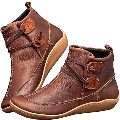 Women's Waterproof Ankle Boots Adjustable Comfort Sole Black
