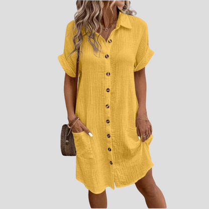 Women's Shirt Dress Cotton Casual