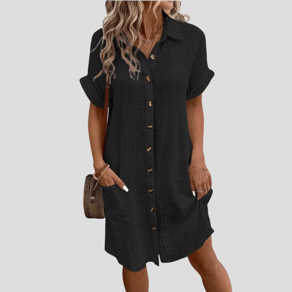 Women's Shirt Dress Cotton Casual