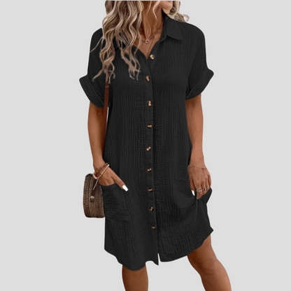 Women's Shirt Dress Cotton Casual