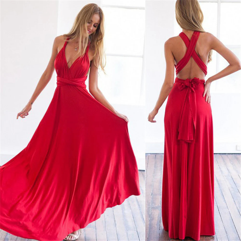Women's Wrap Dress Cotton Knee Length