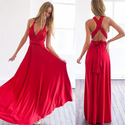 Women's Wrap Dress Cotton Knee Length