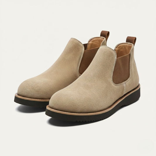 Men's Suede Chelsea Boots Brown - VibreMode