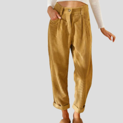 Corduroy Trousers Casual Textured Pants