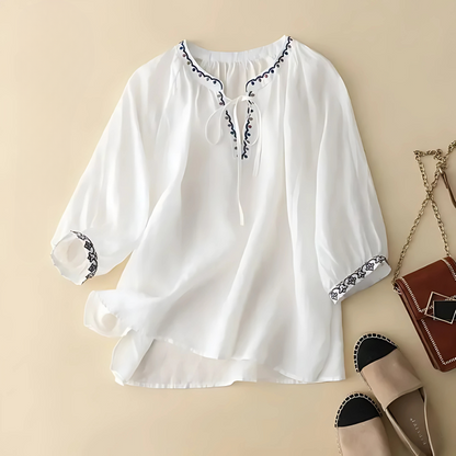 Women's Cotton Embroidered Summer - VibreMode