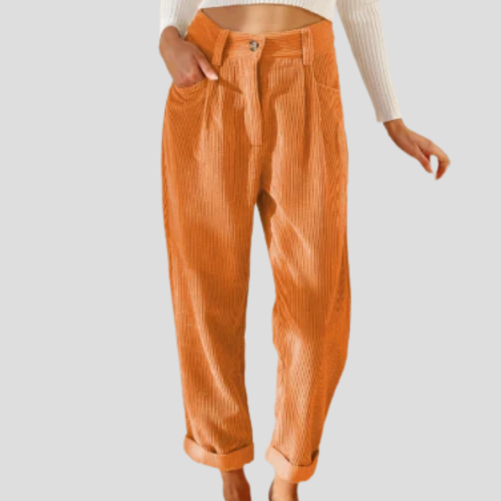 Corduroy Trousers Casual Textured Pants