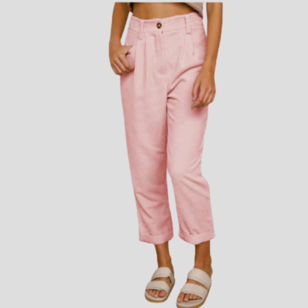Corduroy Trousers Casual Textured Pants