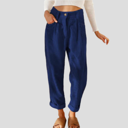 Corduroy Trousers Casual Textured Pants