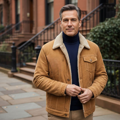Men's Corduroy Winter Jacket Warm