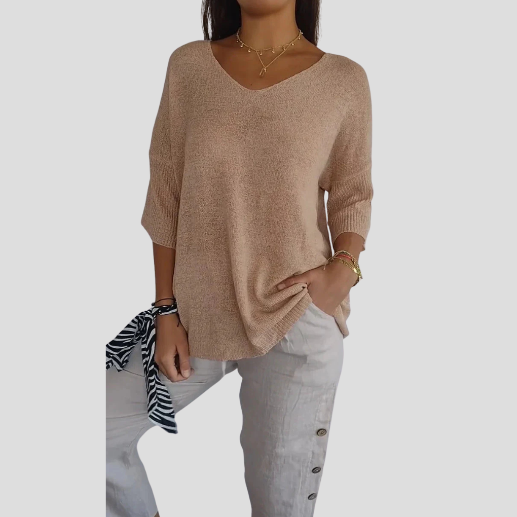 Women's V-Neck Knit Casual