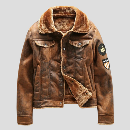 Men's Suede Leather Biker Jacket