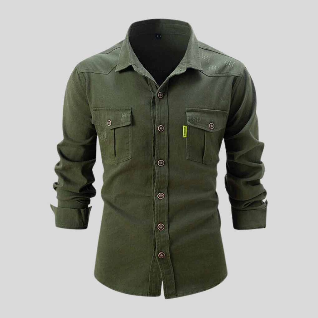 Men's Work Shirt Heavy-Duty Cotton - VibreMode