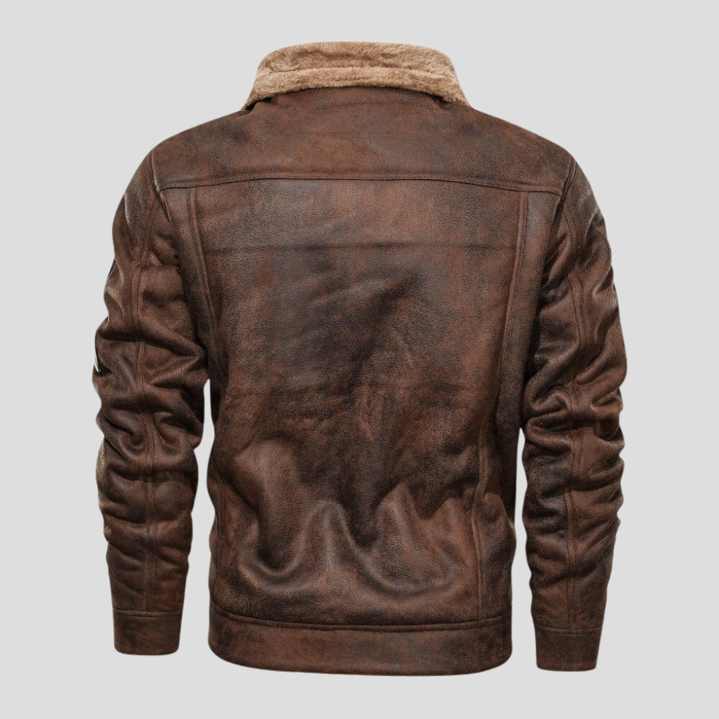 Men's Suede Leather Biker Jacket