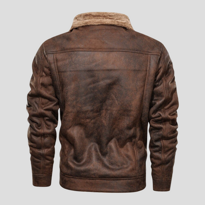 Men's Suede Leather Biker Jacket