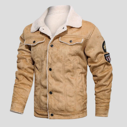 Men's Suede Leather Biker Jacket