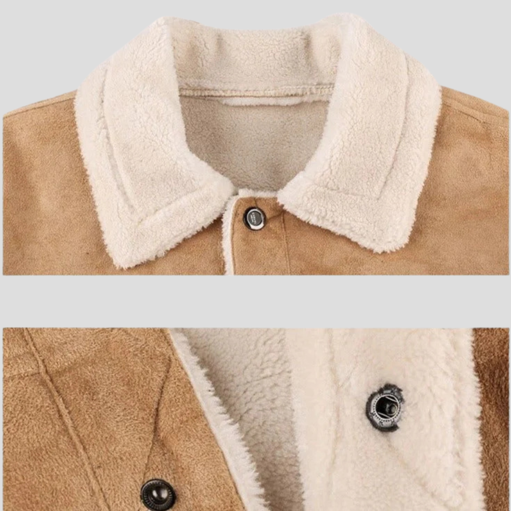 Men's Suede Leather Biker Jacket