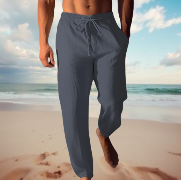 Men's Linen Pants Trendy Beige