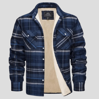 Men's Plaid Fleece Lined Jacket