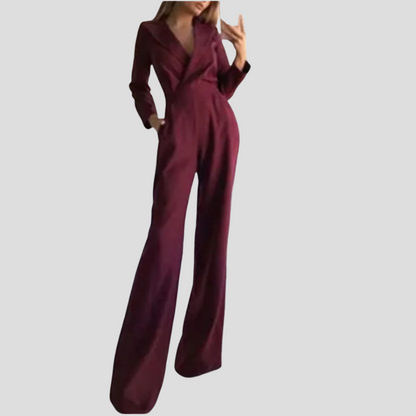 Women's Wide Strap Jumpsuit Sleek Silhouette