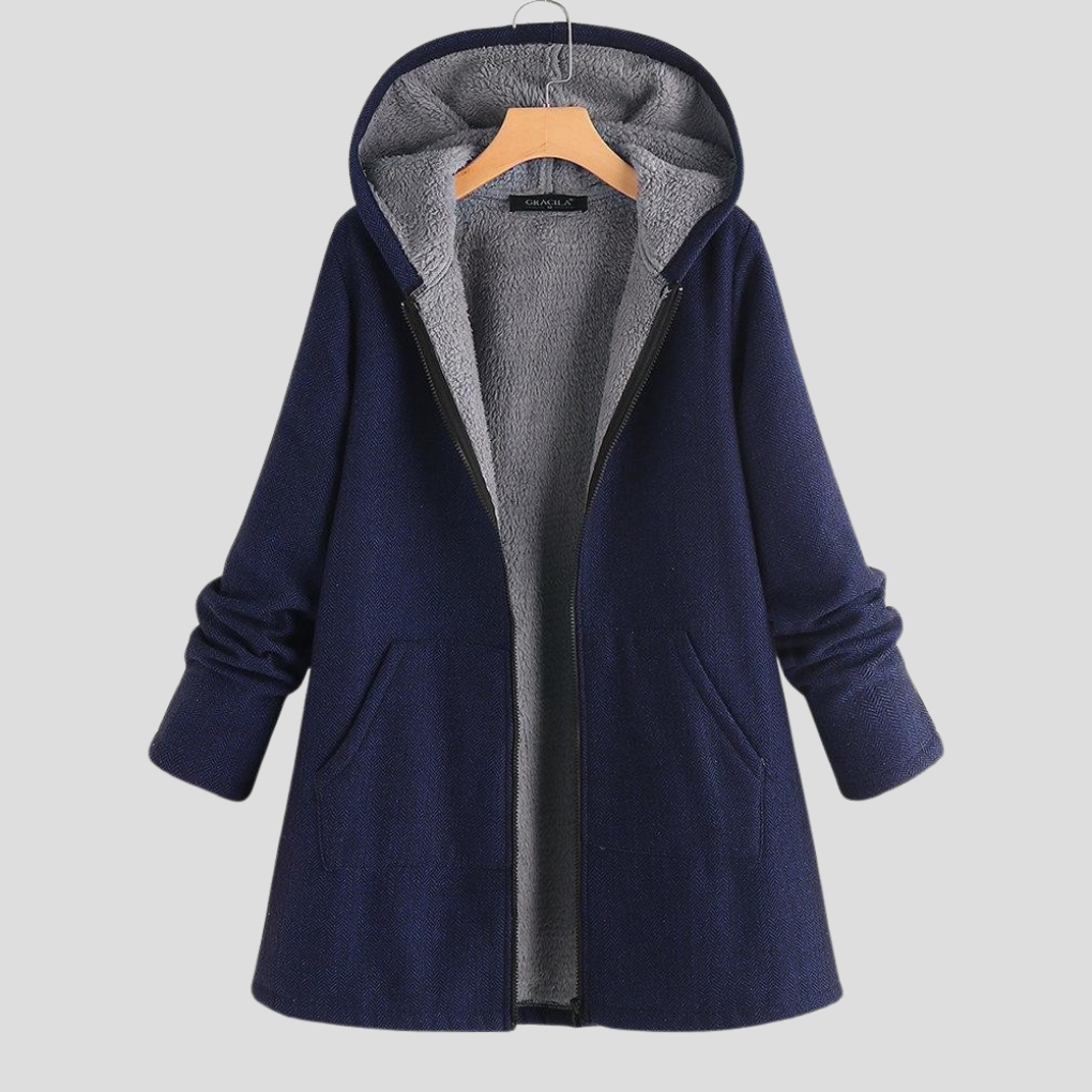 Women's Fleece Hooded Coat - VibreMode