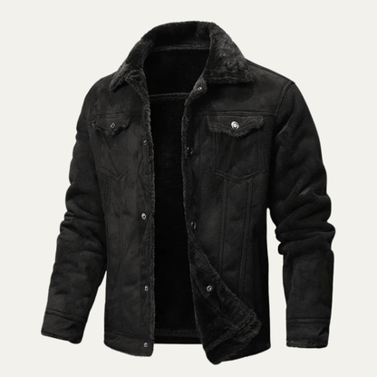 Men's Shearling Leather Biker Jacket