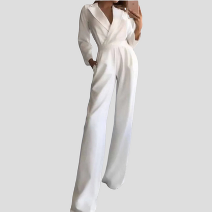 Women's Wide Strap Jumpsuit Sleek Silhouette