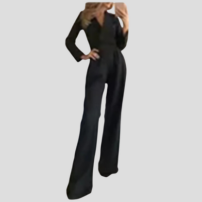 Women's Wide Strap Jumpsuit Sleek Silhouette