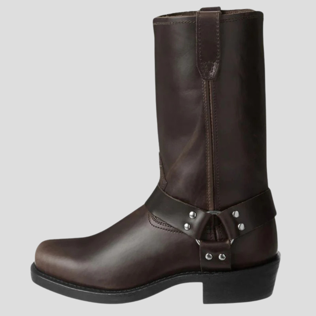 Men's Cowboy Boots Vintage Style Leather Brown