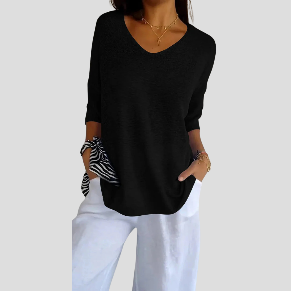 Women's V-Neck Knit Casual