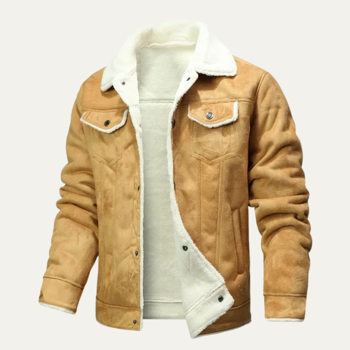 Men's Shearling Leather Biker Jacket