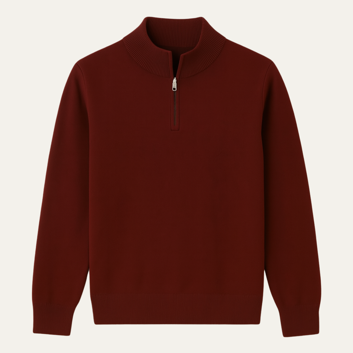Men's Half-Zip Sweater Navy Blue Wool