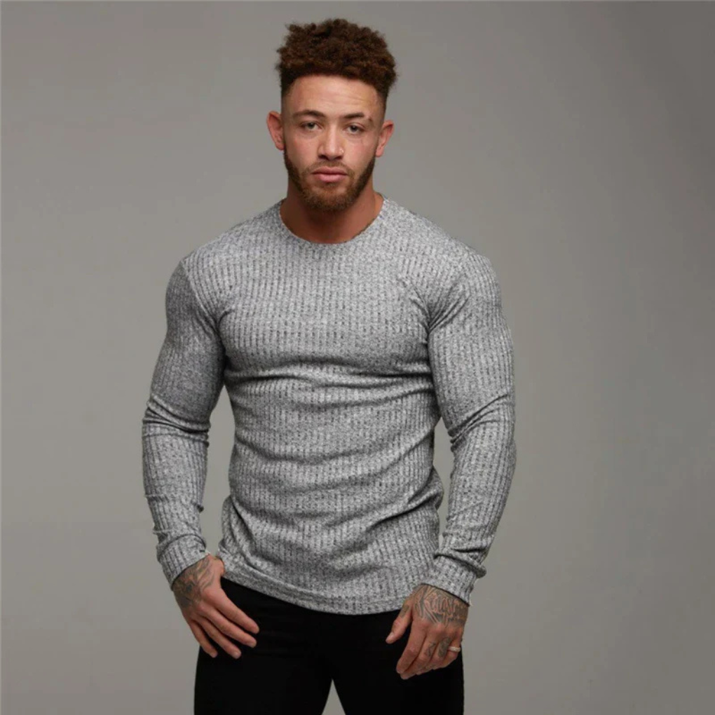 Men's Crewneck Sweater Knit Casual Beige