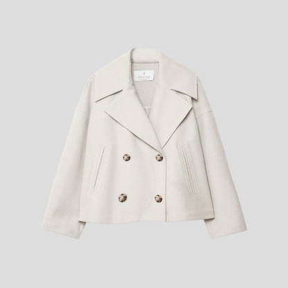 Women's Double Breasted Short Coat - VibreMode