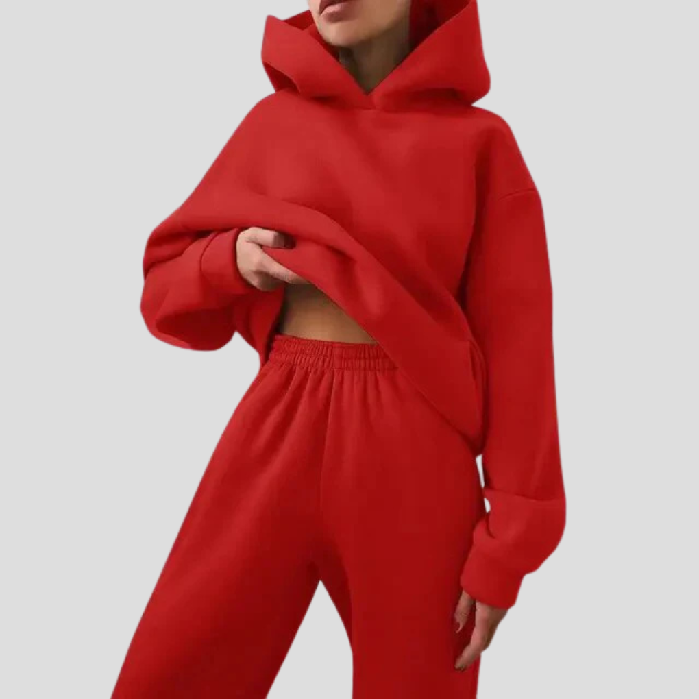 Women's Relaxed Hoodie Jogger Set Lounge Wear