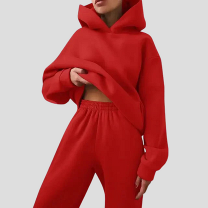 Women's Relaxed Hoodie Jogger Set Lounge Wear