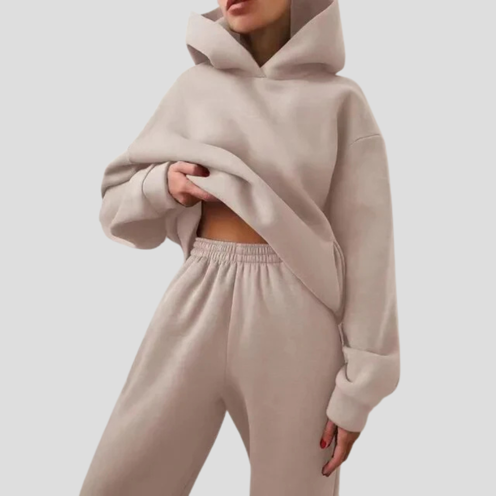 Women's Relaxed Hoodie Jogger Set Lounge Wear