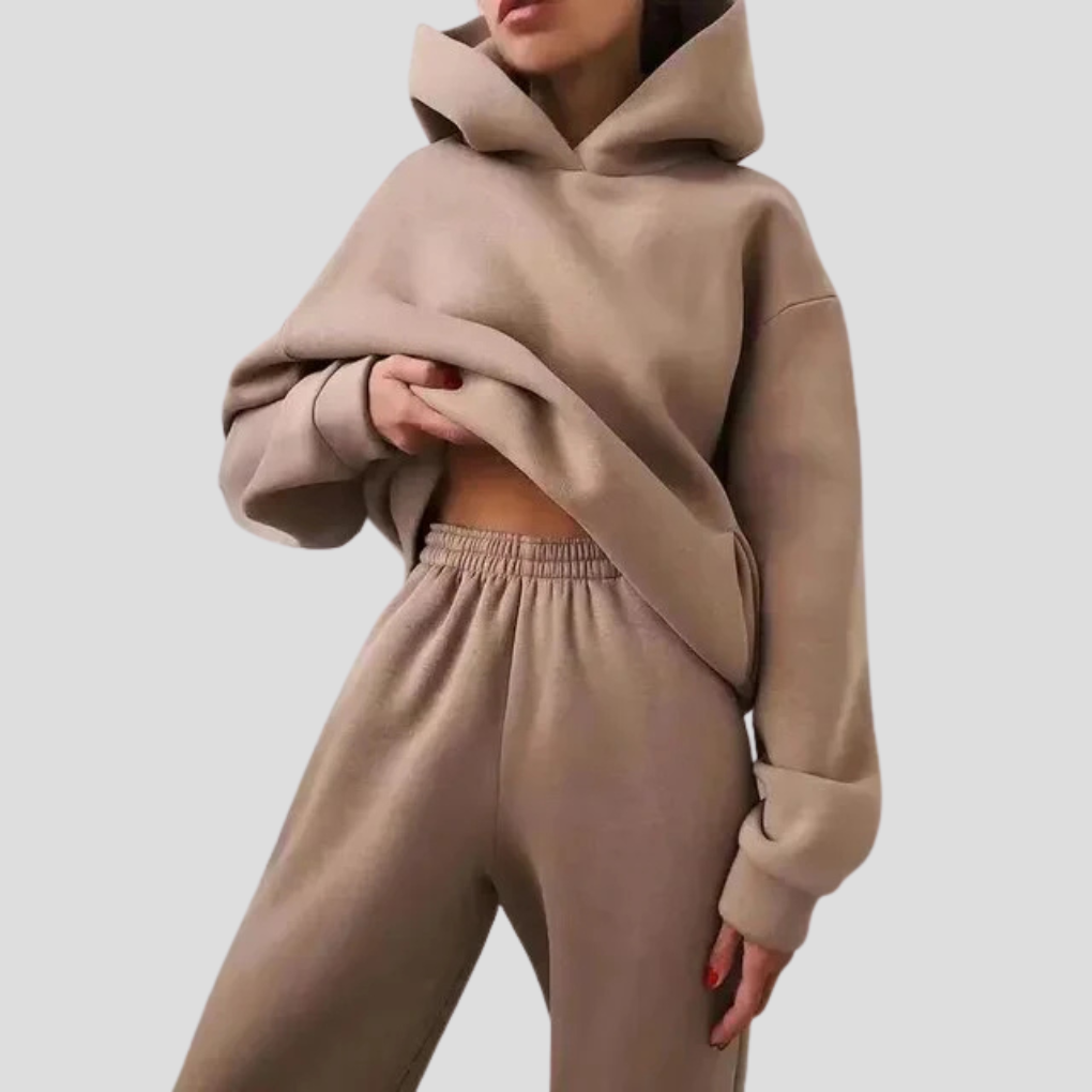 Women's Relaxed Hoodie Jogger Set Lounge Wear