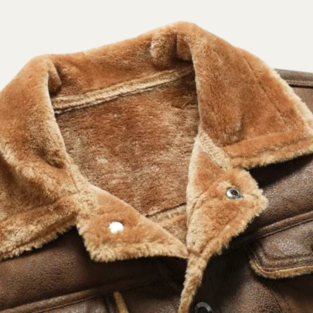 Men's Shearling Leather Biker Jacket